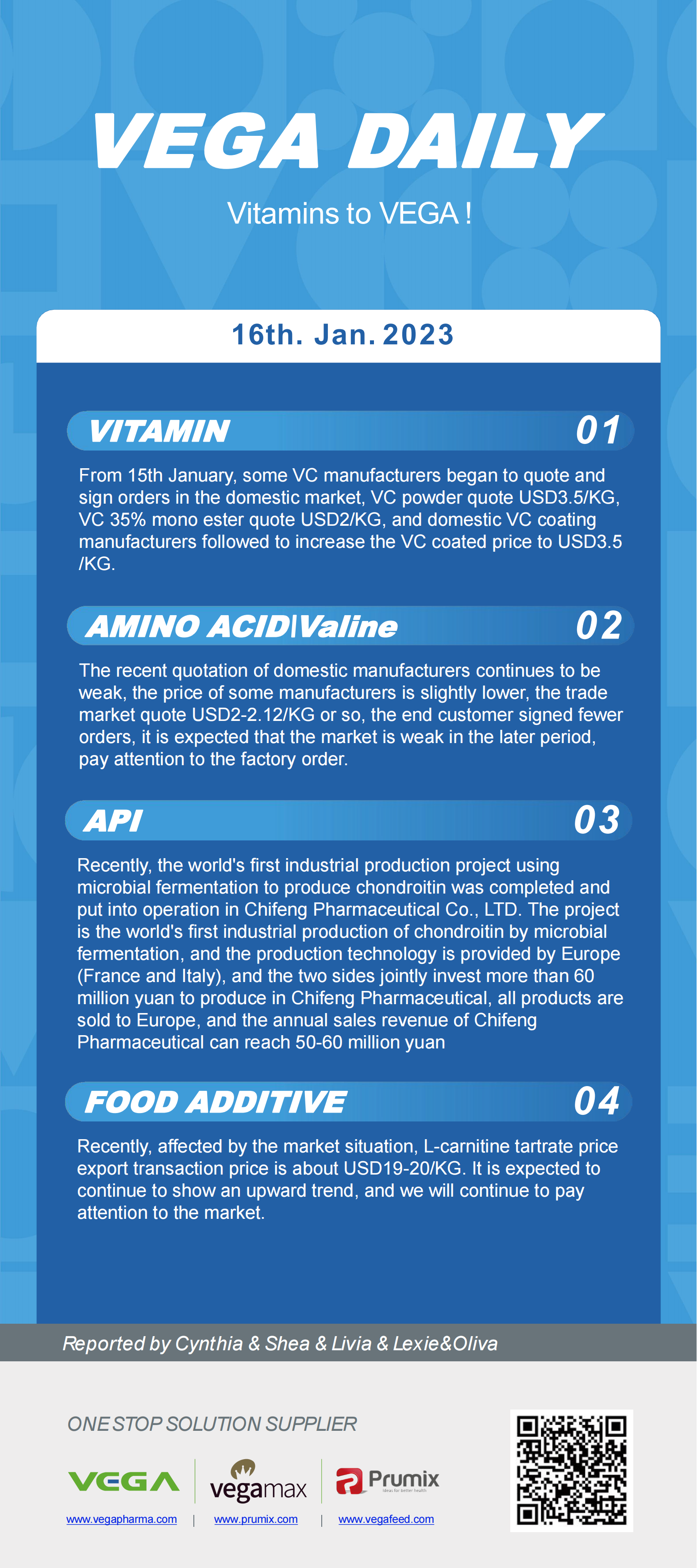 Vega Daily Dated on Jan 16th 2024 Vitamin Amino Acid APl Food Additives.png